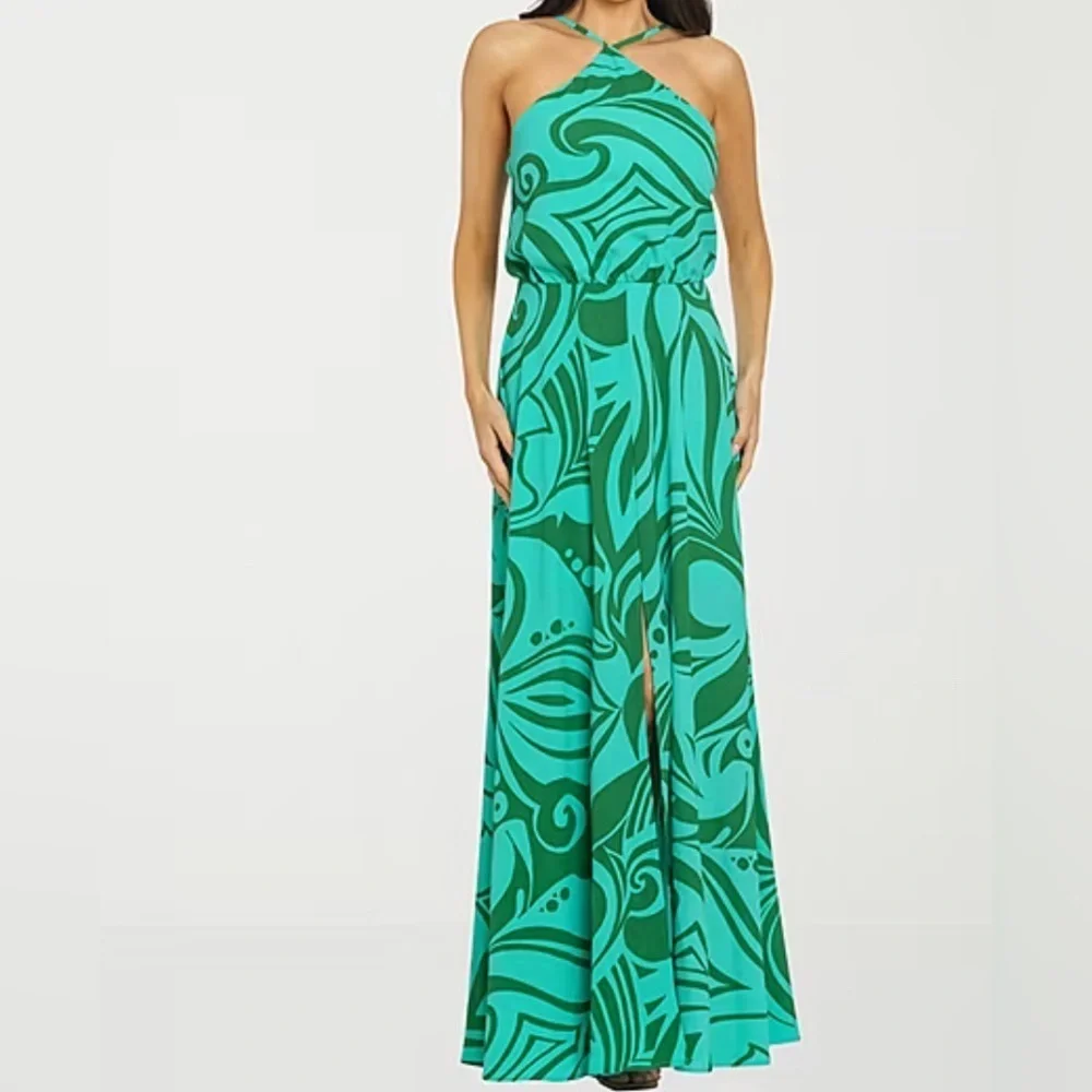 Premier Amour Womens Sleeveless Floral Maxi Dress Size 2